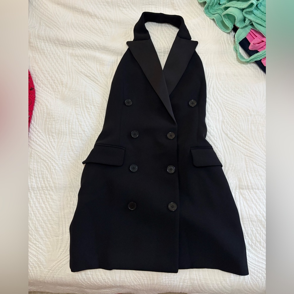Ronny Kobo Black Double-Breasted Women's Dress